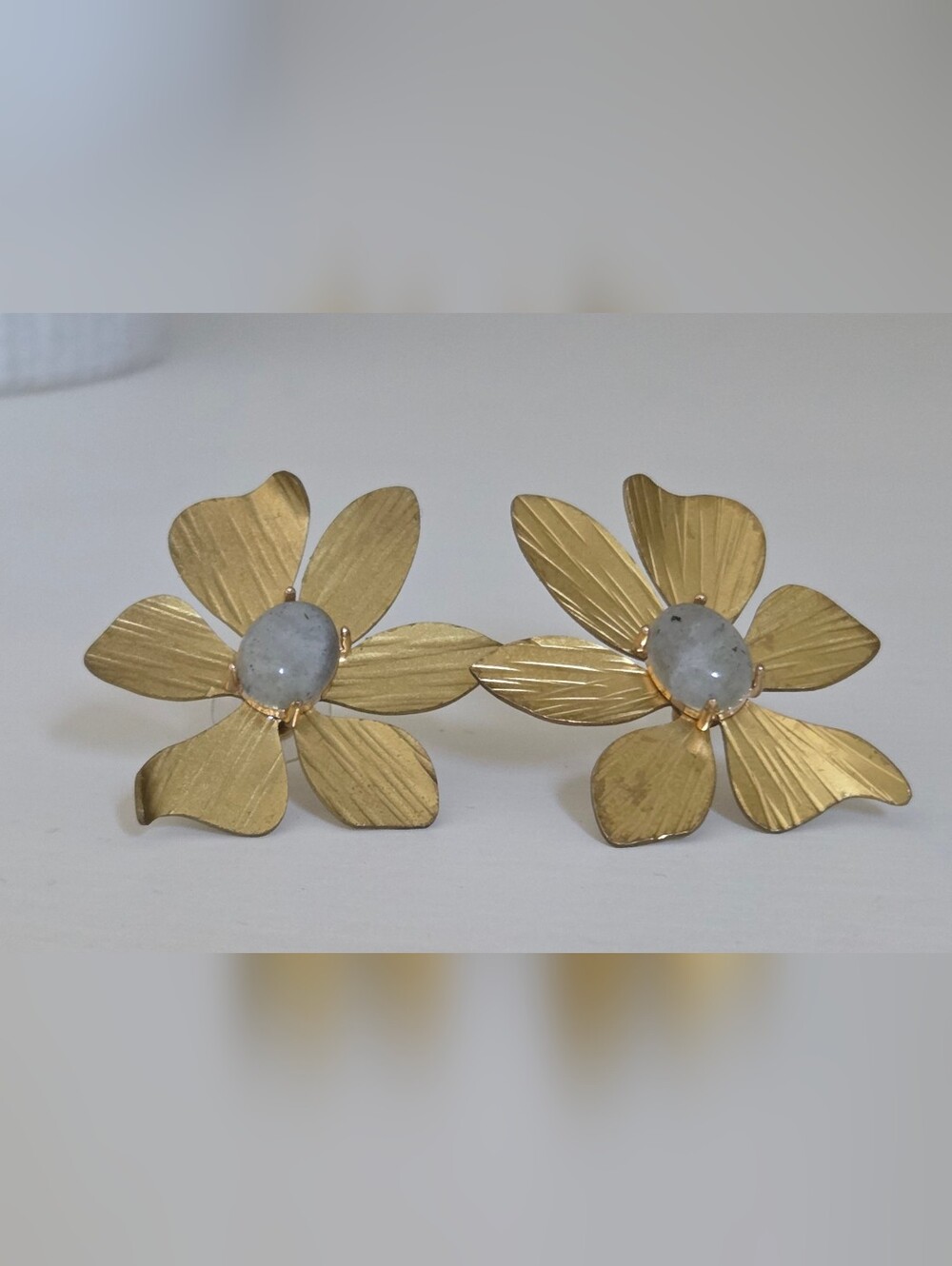 Anthropologie Gold-tone Floral Earrings - Women Jewelry